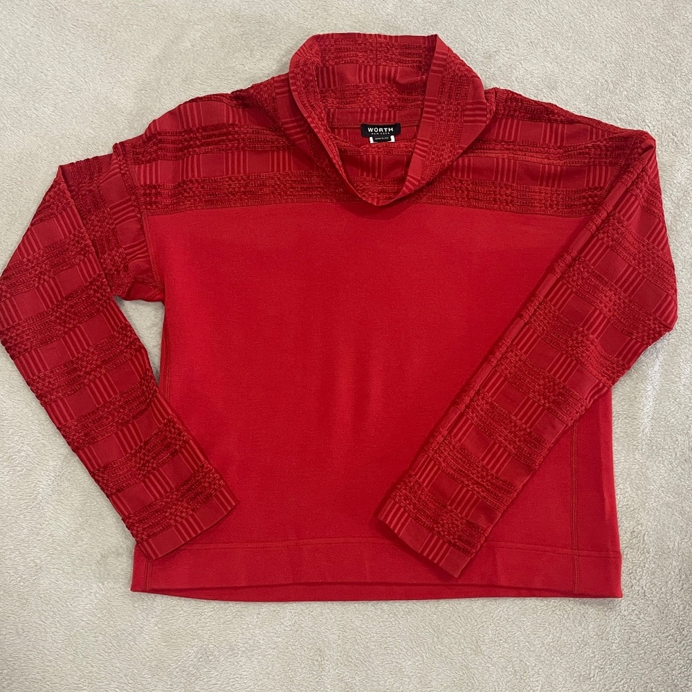 Long Sleeve Cowl Neck Top Women's Small